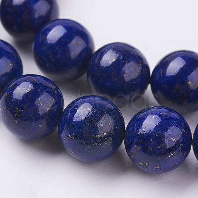 Natural Lapis Lazuli Beads Strands X-G-G087-12mm-1