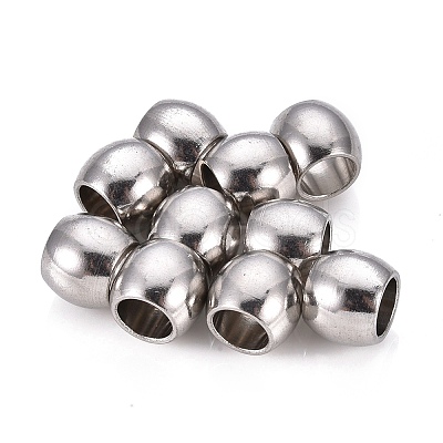 Tarnish Resistant 201 Stainless Steel European Beads STAS-F250-08P-1