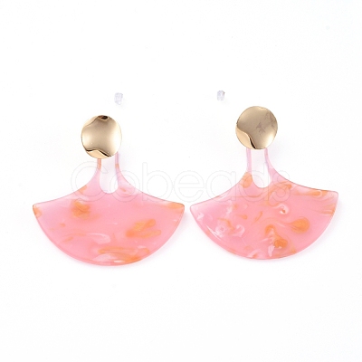 Cellulose Acetate(Resin) Dangle Stud Earrings EJEW-JE04076-05-1