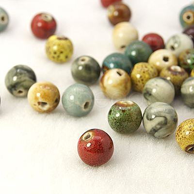 Handmade Fancy Antique Glazed Porcelain Beads PORC-R405-M2-1