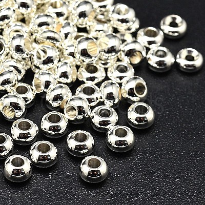 Brass Flat Round Spacer Beads X-KK-M085-18S-NR-1