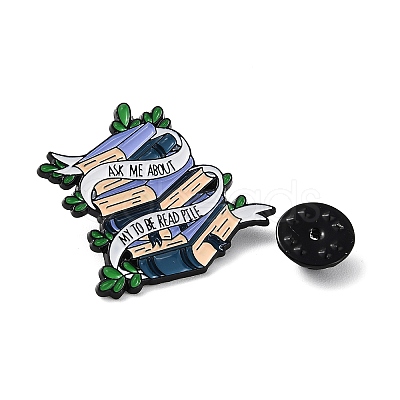 Book & Leaf Enamel Pins JEWB-F023-04-1