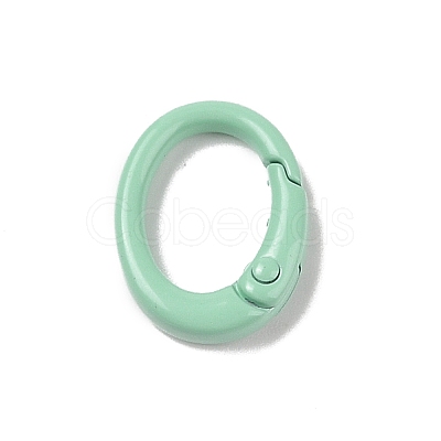 Spray Painted Alloy Spring Gate Rings AJEW-C035-01F-1