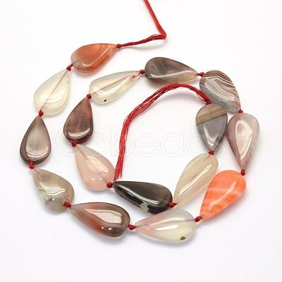 Natural South Red Agate Beads Strands G-E395-03A-1