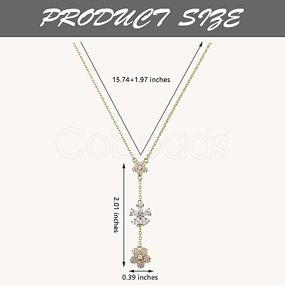 Clear Cubic Zirconia Flower Laria Necklace JN1062B-1