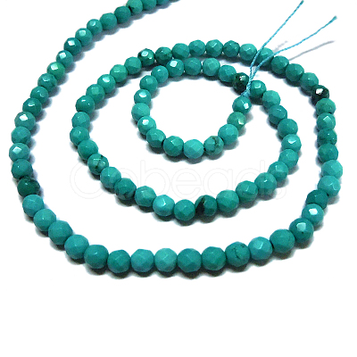 Natural Howlite Round Beads Strands X-TURQ-L020-4mm-02-1