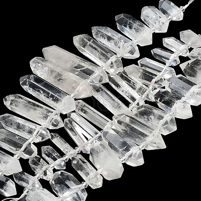 Natural Quartz Crystal Double Terminated Points Strands G-M406-D01-1