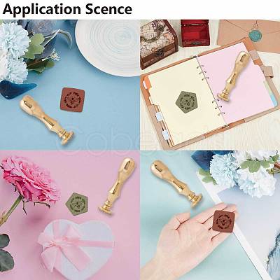 Brass Clay Seal Stamp Set DIY-WH0577-006-1