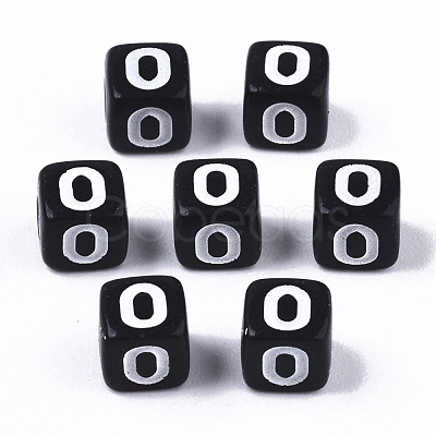 Opaque Acrylic Beads X-SACR-N002-01O-1