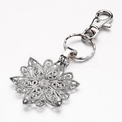 Tibetan Style Pendant Keychain KEYC-JKC00095-1