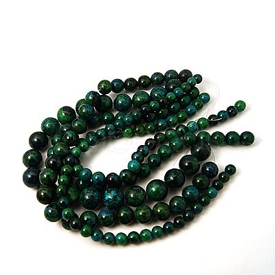 Synthetic Chrysocolla Beads Strands G-L529-B01-6mm-1