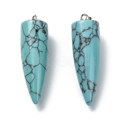 Synthetic Turquoise Pendants G-D040-01P-A05-1