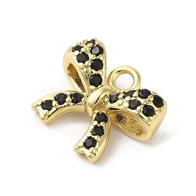 Rack Plating Brass Micro Pave Cubic Zirconia Pendants KK-C052-28G-01-1