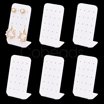 PandaHall Elite 8Pcs 20-Hole Acrylic Earring Display Stands ODIS-PH0001-53-1