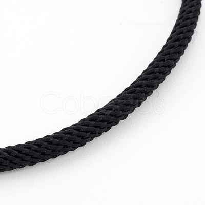 Braided Cotton Cord Bracelet Making MAK-L018-03A-03-G-1