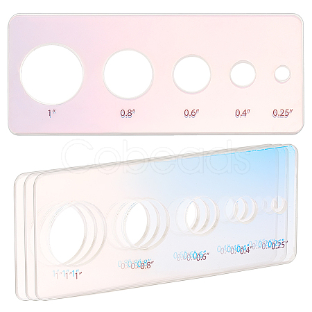 Acrylic Measuring Tool for Doll Craft Eyes TOOL-WH0155-110A-01-1