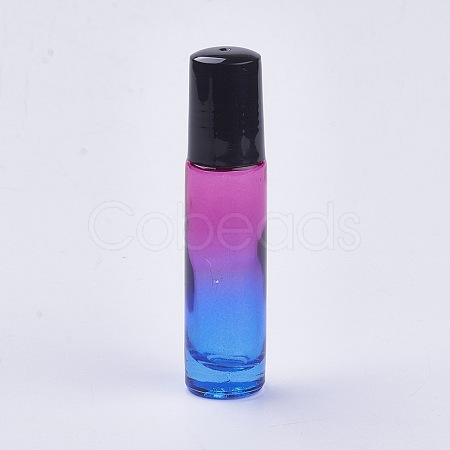 10ml Glass Gradient Color Essential Oil Empty Roller Ball Bottle X-MRMJ-WH0011-B09-A-1
