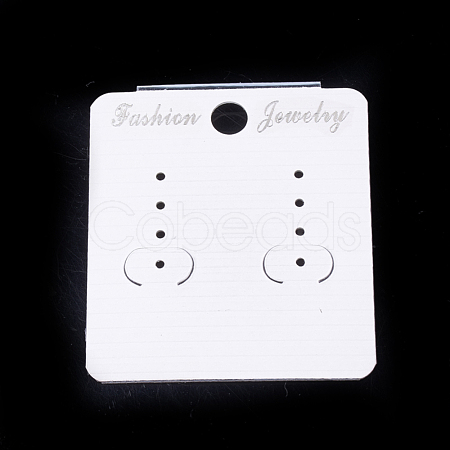 Rectangle Plastic Earring Display Cards EDIS-S026-02-1