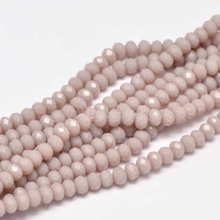 Faceted Rondelle Glass Beads Strands GLAA-I033-3mm-13-1
