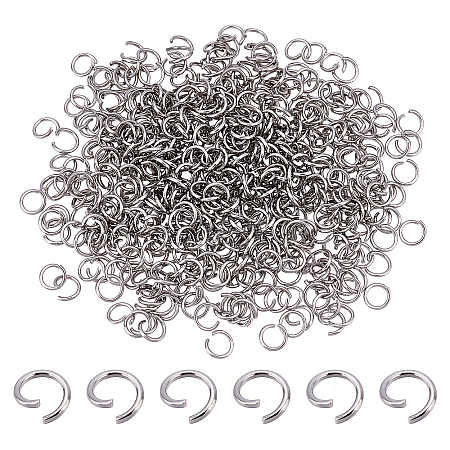   304 Stainless Steel Open Jump Rings STAS-PH0002A-06P-1