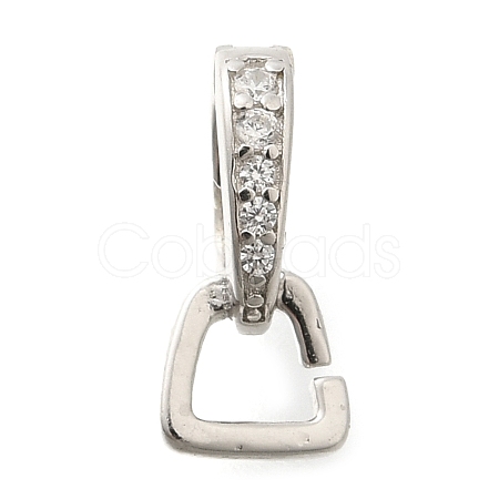 925 Sterling Silver Micro Pave Clear Cubic Zirconia Twister Clasps STER-U006-09P-1