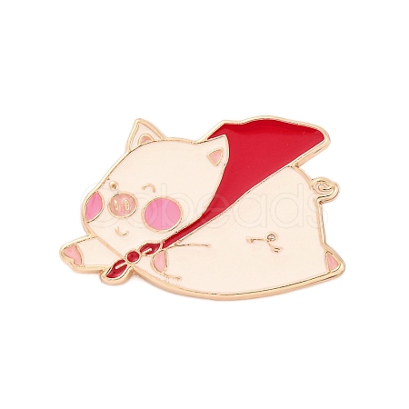 Cartoon Pig Enamel Pins JEWB-S032-04G-F-1