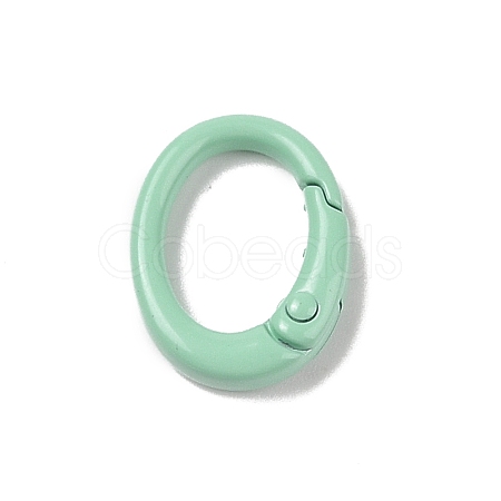 Spray Painted Alloy Spring Gate Rings AJEW-C035-01F-1