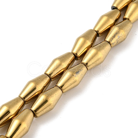 Electroplated Synthetic Magnetic Hematite Beads Strands G-Z032-B01-02F-1