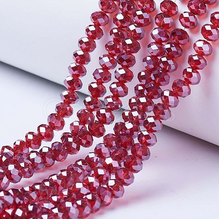 Electroplate Glass Beads Strands EGLA-A034-T10mm-A06-1