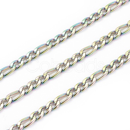 Ion Plating(IP) 304 Stainless Steel Figaro Chains CHS-L021-001M-1