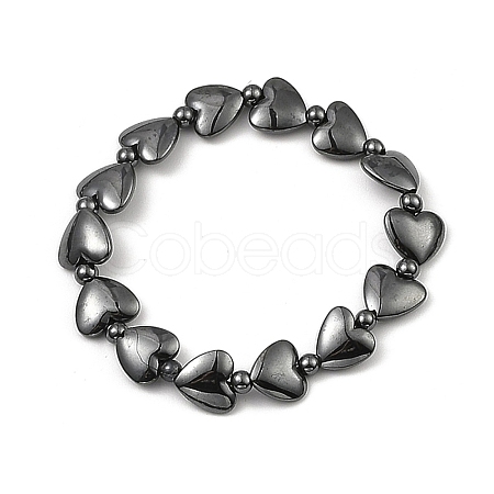 Synthetic Non-Magnetic Hematite Beaded Bracelets BJEW-E084-11-1