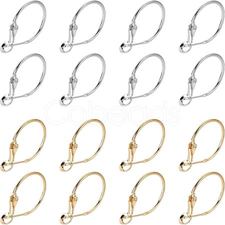 Brass Hoop Earrings KK-FH0001-34-1