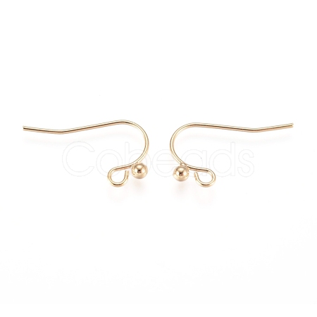 Brass Earring Hooks X-KK-L198-001G-1