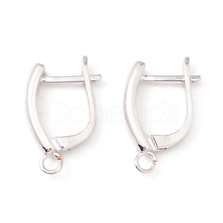 Brass Hoop Earring Findings with Latch Back Closure KK-P217-23P-1