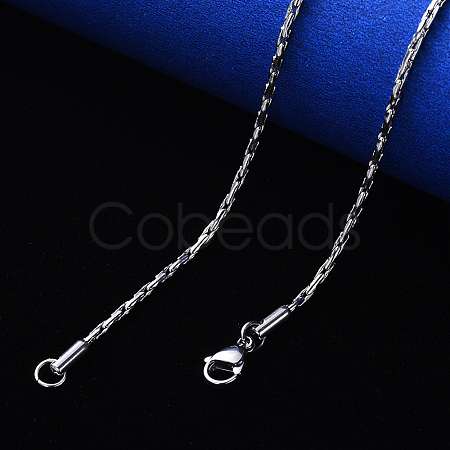 Non-Tarnish 304 Stainless Steel Coreana Chain Necklace NJEW-S420-005A-P-1