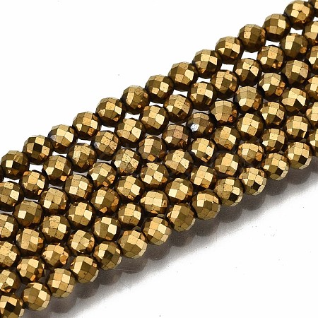 Electroplate Non-magnetic Synthetic Hematite Beads Strands G-T114-60A-G-1