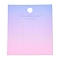 Gradient Color Rectangle Paper Hair Clip Display Cards with Hanging Hole, Plum, 8x7x0.04cm, Hole: 0.8cm