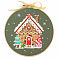 Christmas Pattern DIY Embroidery Kit, including Embroidery Needles & Thread, Cotton Linen Cloth, House, 300x300mm