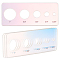 Acrylic Measuring Tool for Doll Craft Eyes, Doll Making Supplies, Rectangle, 4.9x11.95x0.3cm, Hole: 6~25mm