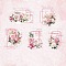 10Pcs PVC Adhesive Waterproof Self-Adhesive Stickers, Wake up in Summer Dream Series, for DIY Photo Album Diary Scrapbook Decoration, Pink, 90x100mm