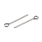 304 Stainless Steel Eye Pin, Stainless Steel Color, 21 Gauge(0.7mm), 32x0.7mm, Hole: 2mm