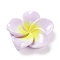 Opaque Resin Cabochons, Plumeria Flower, Plum, 20x20.5x6.5mm