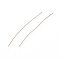 304 Stainless Steel Flat Head Pins, Real 18K Gold Plated, 70x0.6mm, Head: 1.5mm