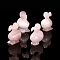 Natural Rose Quartz Carved Dodo Bird Figurines, for Home Office Desktop Decoration, 50mm