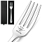 410# Stainless Steel Fork, Word, with 1Pc Paper Cutlery Storage Box, Food, 210mm