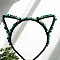 Natural Green Agate Hair Bands, Cat Eye Hair Bands, for Women Girls, 170x150mm