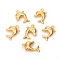 304 Stainless Steel Charms, Dolphin, Golden, 14.5x10.5x3.5mm, Hole: 1mm