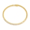 Rack Plating Brass Pave Clear Cubic Zirconia Choker Necklaces, Long-Lasting Plated, Cadmium Free & Lead Free, Real 18K Gold Plated, Inner Diameter: 4.27 inch(10.85cm), 7.5mm