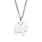 Non-Tarnish 201 Stainless Steel Pendant Necklaces for Man, Ghost, 23.78 inch(60.4cm), Ghost: 33x26x1.3mm