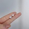 Alloy Earrings for Women, with 925 Sterling Silver Pin, Leaf, 10mm